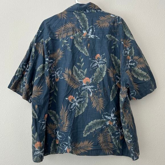 Vintage Cotton Works hawiian tropical luau button up floral resortwear 2XL - Picture 8 of 13